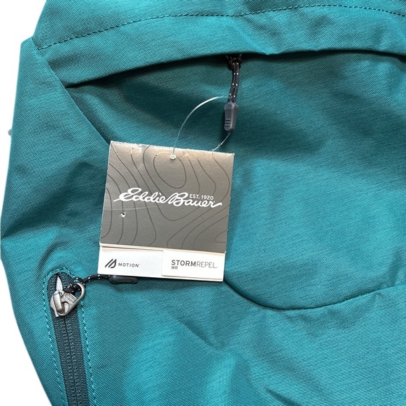 Eddie Bauer Mini Zen Tote Nylon Teal Blue Travel Bag Shoulder Strap Carry On NWT - Picture 3 of 8